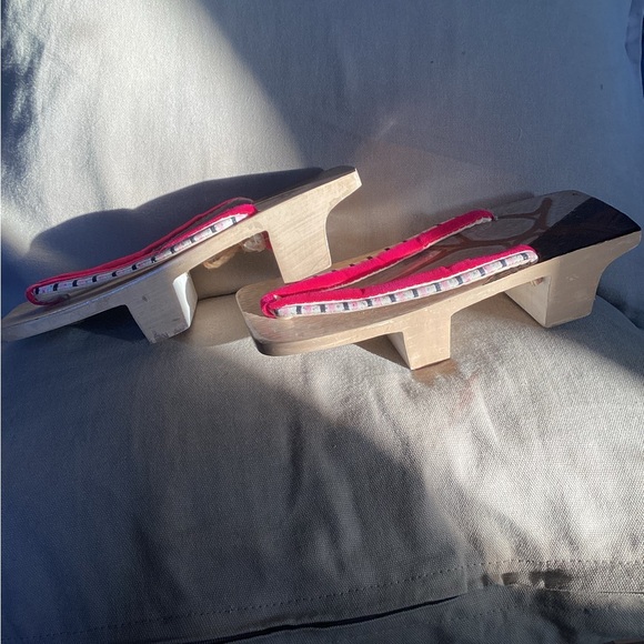 Stylish Vintage  60s Japanese Geta Clogs 7 - Picture 2 of 4